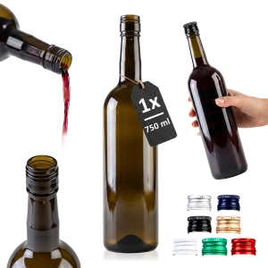 Skleněná láhev BORDEAUX 750 ml NA ŠROUBOVACÍ UZÁVĚR na víno