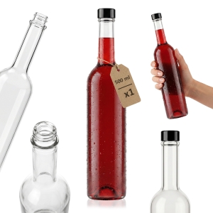 50x Skleněná láhev Futura 500 ml na uzávěr GPI, na likéry, víno, šťávy a likér
