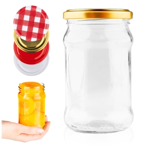 30× sklenice 320 ml na med, zavařeniny, džemy, houby + ZDARMA