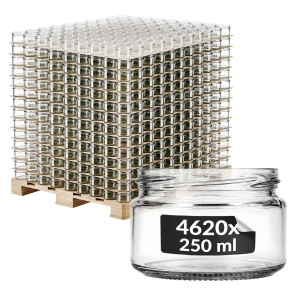 Skleněná nádoba 250 ml – PALETA – 4620 kusů