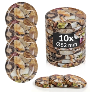 10x víčko na houby, průměr 82 mm, na sklenice a zavařovací sklenice