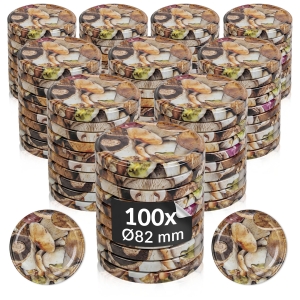 100x víčko na houby, průměr 82 mm, na sklenice a zavařovací sklenice