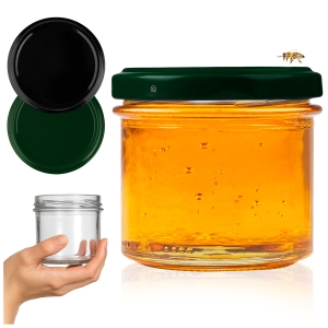 Skleněná dóza PROSTÝ 130 ml na koření, med, marmeládu, džem, zavařeniny