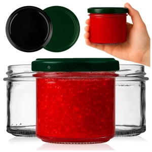 50x Skleněná dóza PROSTÝ 130 ml na koření, med, marmeládu, džem, zavařeniny