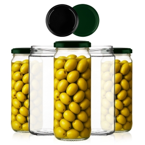 10× vysoká sklenice 500 ml na zavařeniny, med, džem, chřest, koření + DÁREK