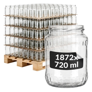Skleněná nádoba 720 ml – PALETA – 1872 kusů
