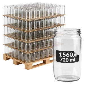 Skleněná nádoba 720 ml FRANKO – PALETA – 1560 kusů
