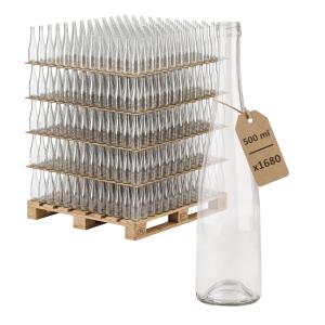 1680x – Paleta – Skleněná láhev BELVEDERE na šroubovací uzávěr 500 ml na víno, likéry, vodku a lihoviny