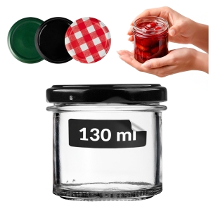 Skleněná dóza PROSTÝ 130 ml na koření, med, marmeládu, džem, zavařeniny