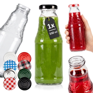 Láhev SOCZEK 330 ml skleněná na šťávu, likéry + ZDARMA