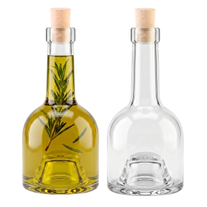Skleněná láhev WIEŻA GÓRA 250 ml na likéry, víno, likér, oleje s korkem
