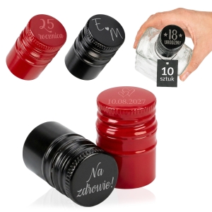 Sada 10 kusů – dlouhý UZÁVĚR na lahve 28/40 mm s GRAVÍROVÁNÍM