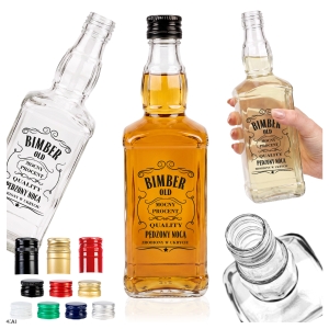 Láhev DANIELS 500 ml s potiskem BIMBER na pálenku, whisky, vodku, koňak
