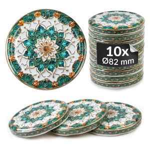 10x víčko TWIST MODRÁ KERAMIKA MIX fi 82 mm na sklenice, zavařovací sklenice