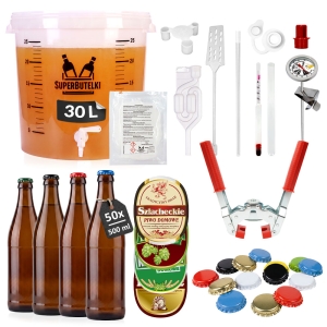 Pivovarská sada – fermentační nádoba – 30 L + 50 lahví na PIVO + příslušenství