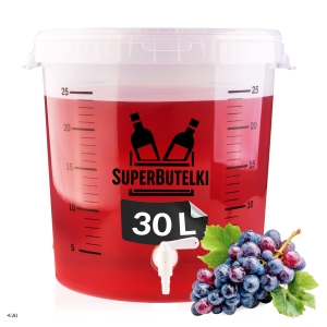 Fermentační nádoba PRŮHLEDNÁ 30 l + kohoutek