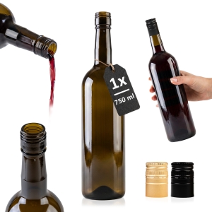 Skleněná láhev BORDEAUX 750 ml NA ŠROUBOVACÍ UZÁVĚR na víno