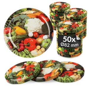 50x víčko TWIST ZELENINA fi 82 mm na sklenice, zavařovací sklenice