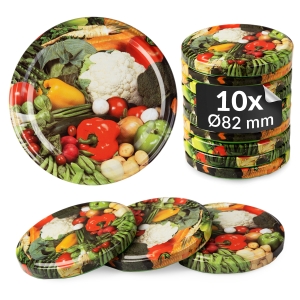 10x víčko TWIST ZELENINA fi 82 mm na sklenice, zavařovací sklenice