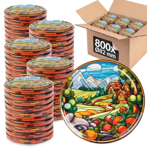 800x šroubovací víčko fi 82 mm VITRÁŽ na sklenice, zavařovací sklenice, sklenic – karton