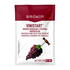 Vinistart – univerzální vinné kvasinky s živnou směsí, 34 g, 25–50 l