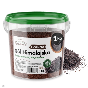 Černá himálajská sůl jemnozrnná 1 kg v kyblíku