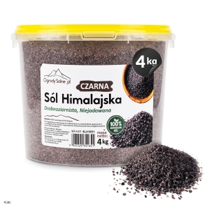 Černá himálajská sůl jemnozrnná 4 kg v kyblíku