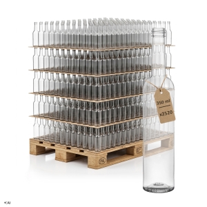 Paleta 2520 ks lahví Futura 350 ml NA ŠROUBOVACÍ UZÁVĚR na víno, ovocné maceráty, sirupy, likéry a oleje