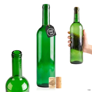Láhev BORDEAUX 750 ml zelená na víno, likéry, cider
