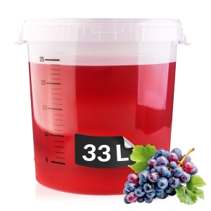Fermentační nádoba, velký kbelík 33 l, průhledný + odměrka