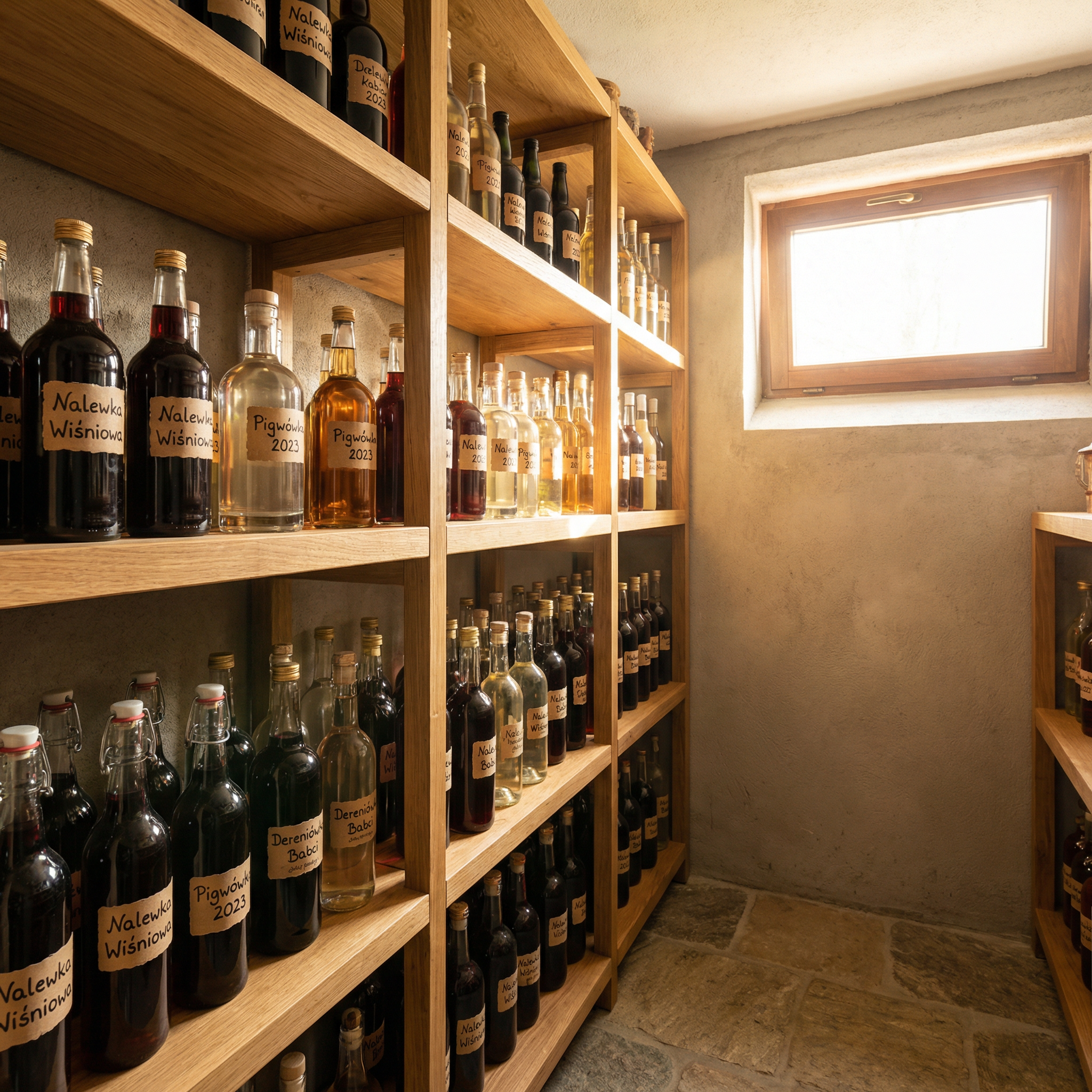 Domácí spíž s nalévkami