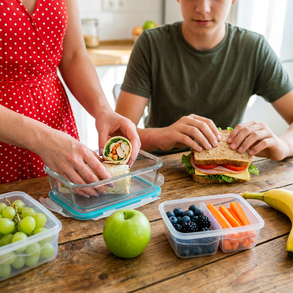 Sestavování zdravého lunchboxu se svačinou do školy