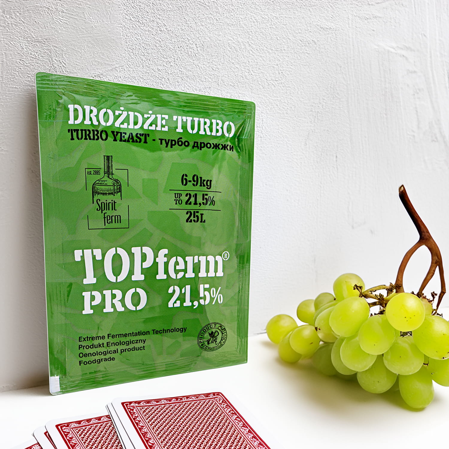 SpiritFerm - drożdże - TOPferm PRO TURBO YEAST 21,5% - 135 g - 25 L.jpg