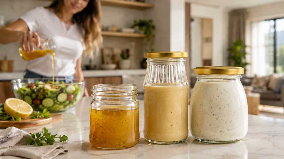 Vinaigrette, medovo-hořčičný, nebo jogurtový dresink? Vyberte si ten pravý ke svému salátu